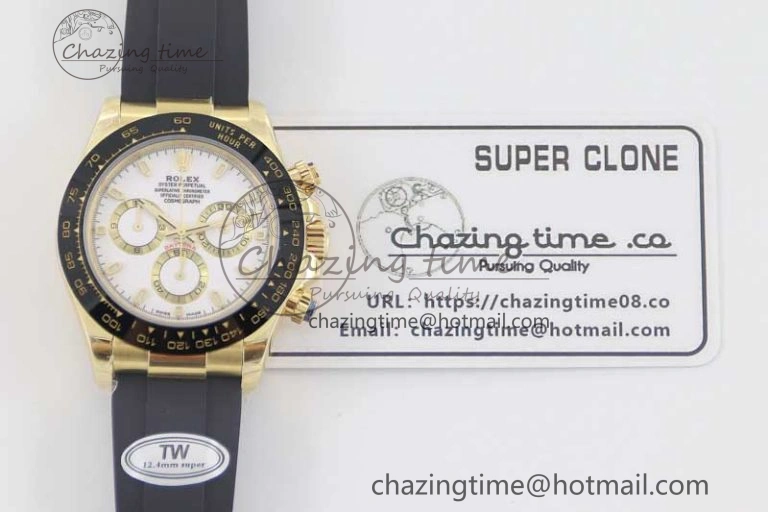 Daytona 116518 TWF 1:1 Best Edition 904L Steel White Dial on Oysterflex Strap A7750