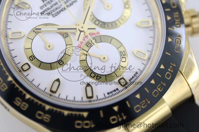 Daytona 116518 TWF 1:1 Best Edition 904L Steel White Dial on Oysterflex Strap A7750