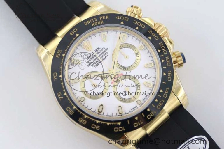 Daytona 116518 TWF 1:1 Best Edition 904L Steel White Dial on Oysterflex Strap A7750