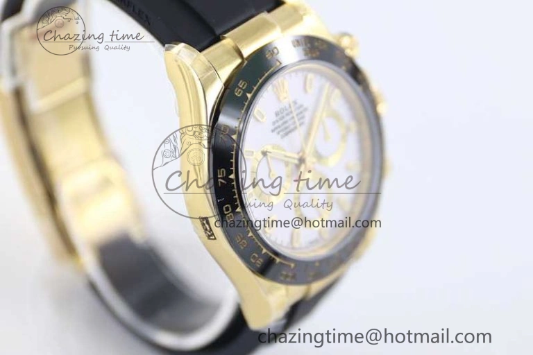 Daytona 116518 TWF 1:1 Best Edition 904L Steel White Dial on Oysterflex Strap A7750