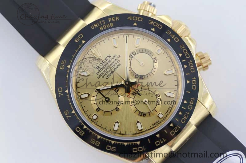Daytona 116518 TWF 1:1 Best Edition 904L Steel YG Dial on Oysterflex Strap A7750