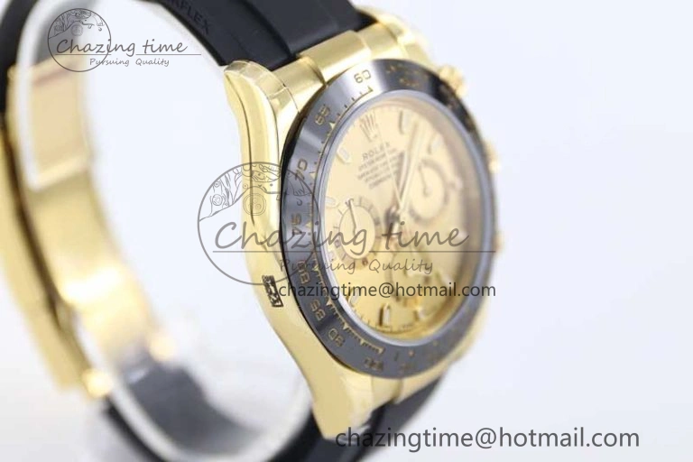 Daytona 116518 TWF 1:1 Best Edition 904L Steel YG Dial on Oysterflex Strap A7750