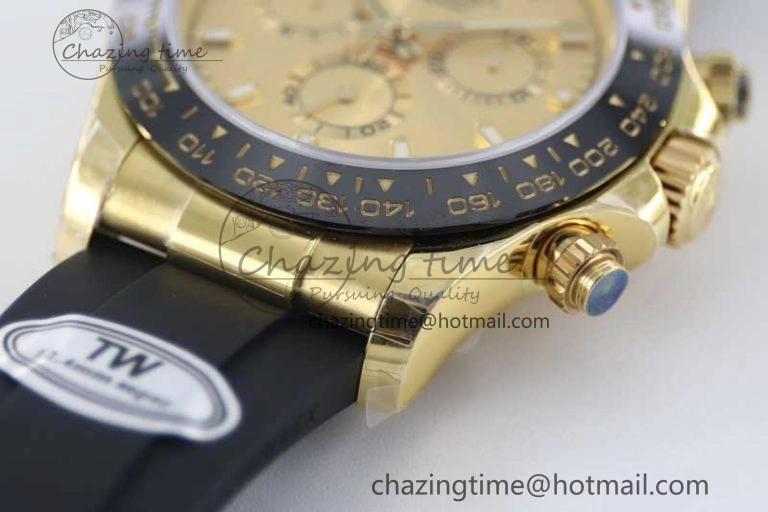 Daytona 116518 TWF 1:1 Best Edition 904L Steel YG Dial on Oysterflex Strap A7750