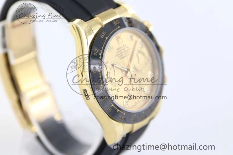 Daytona 116518 TWF 1:1 Best Edition 904L Steel YG Diamonds Dial on Oysterflex Strap A7750