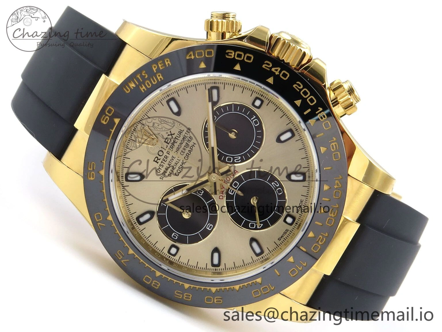 Daytona 116518 VSF 1:1 Best Edition 904L Steel YG Dial on Oysterflex Strap DD4130