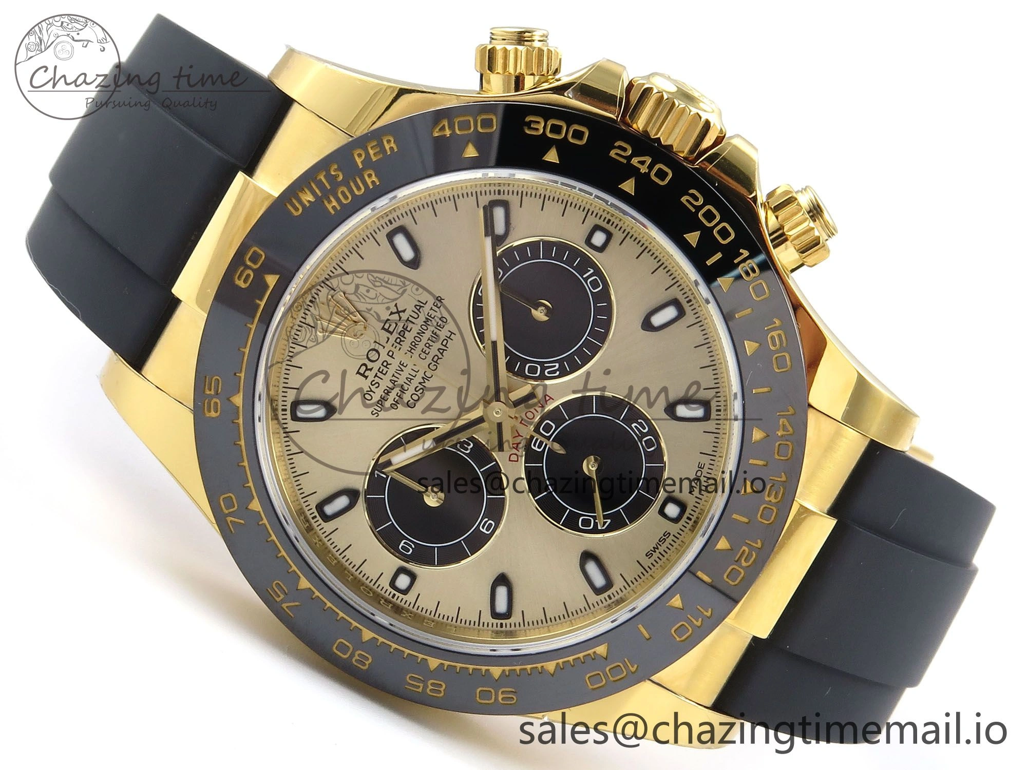 Daytona 116518 VSF 1:1 Best Edition 904L Steel YG Dial on Oysterflex Strap DD4130