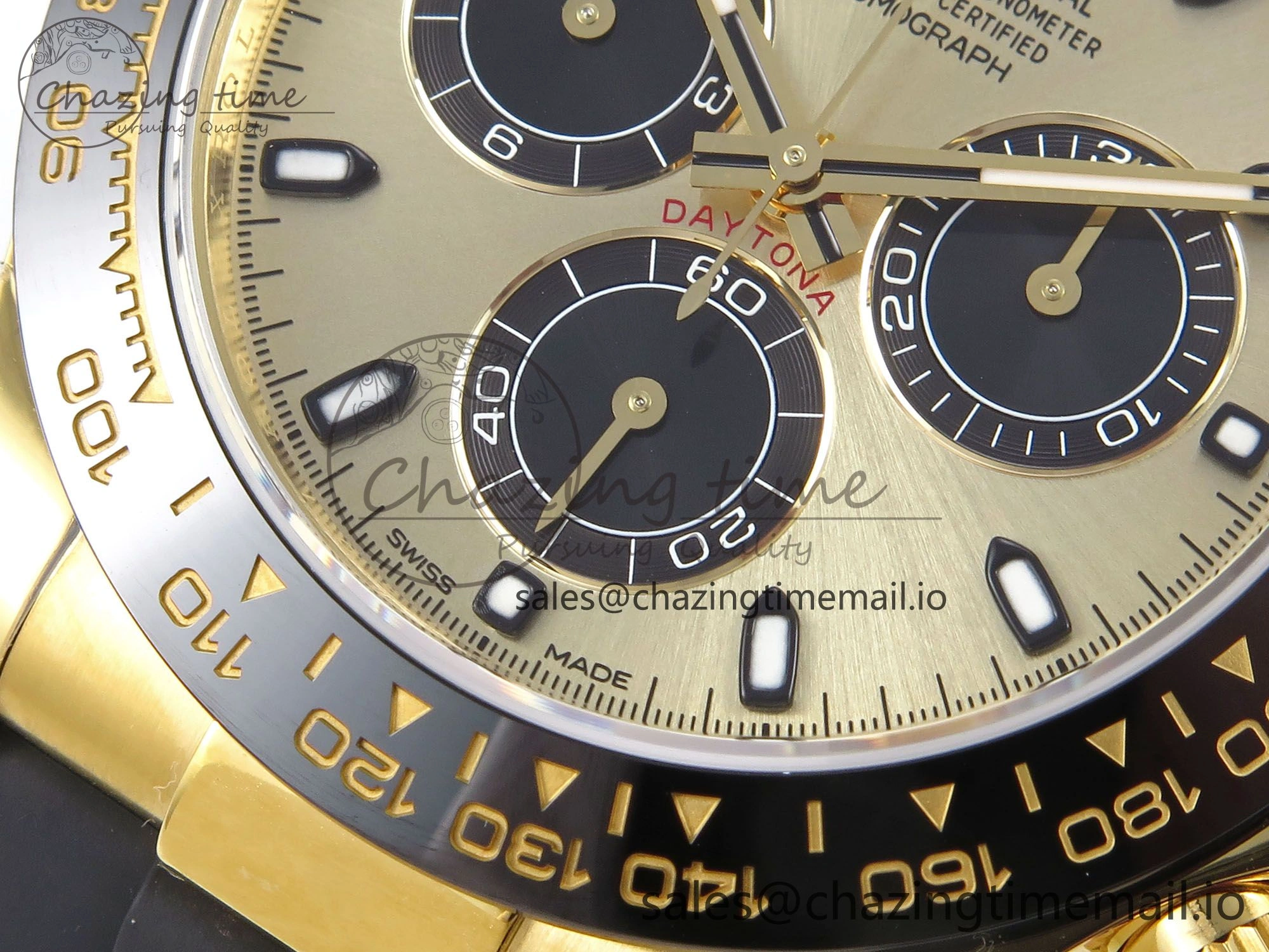 Daytona 116518 VSF 1:1 Best Edition 904L Steel YG Dial on Oysterflex Strap DD4130