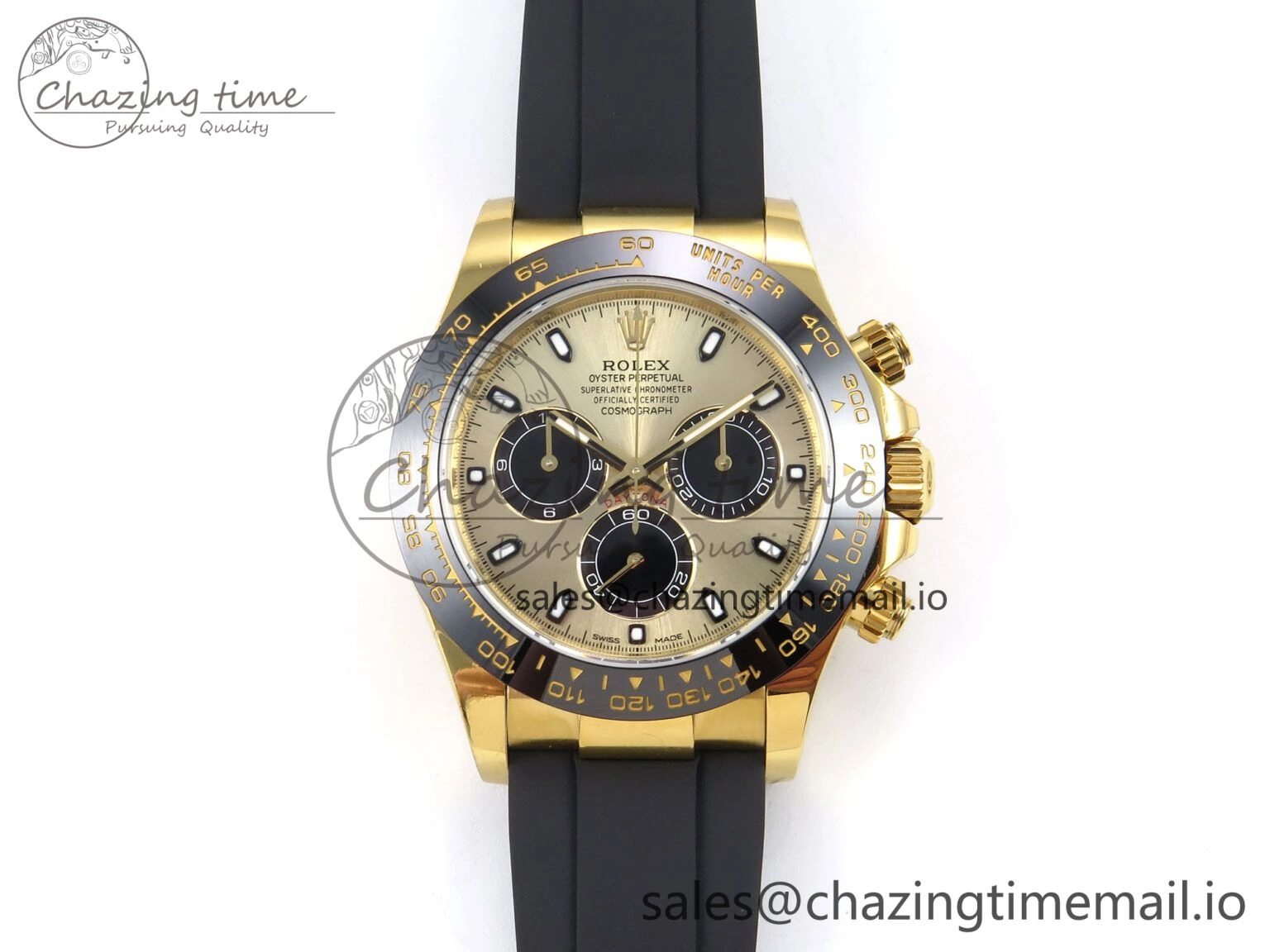 Daytona 116518 VSF 1:1 Best Edition 904L Steel YG Dial on Oysterflex Strap DD4130