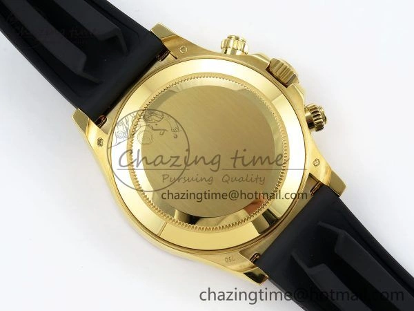 Daytona 116518 YG Orange Crystal Bezel N6F Best Edition Black Dial on Oysterflex Strap SA4130