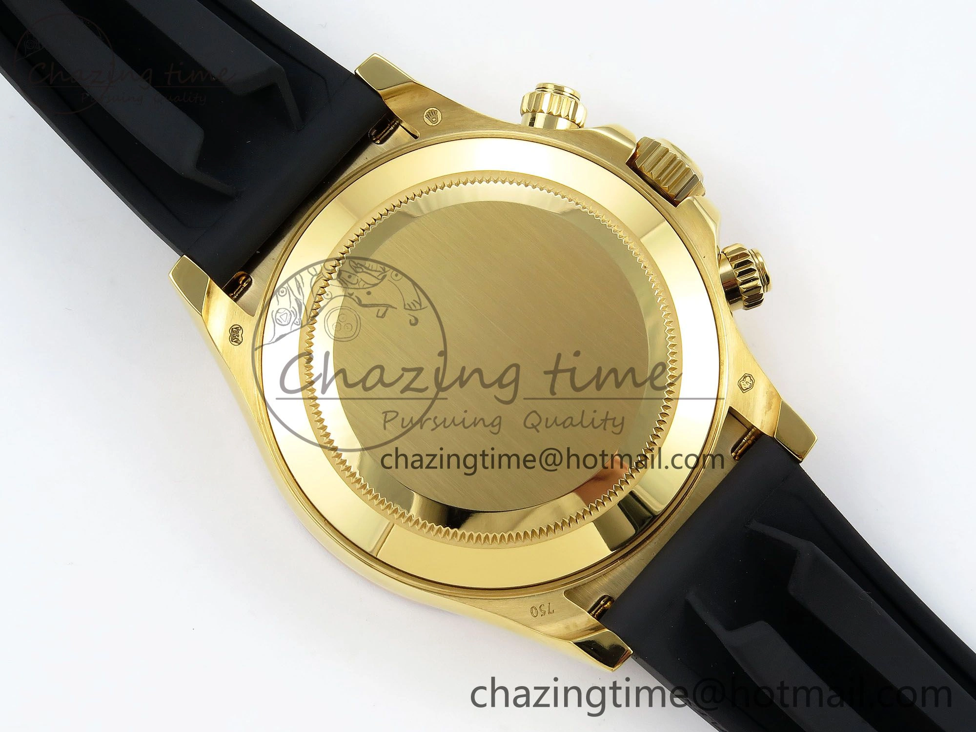 Daytona 116518 YG Orange Crystal Bezel N6F Best Edition Black Dial on Oysterflex Strap SA4130