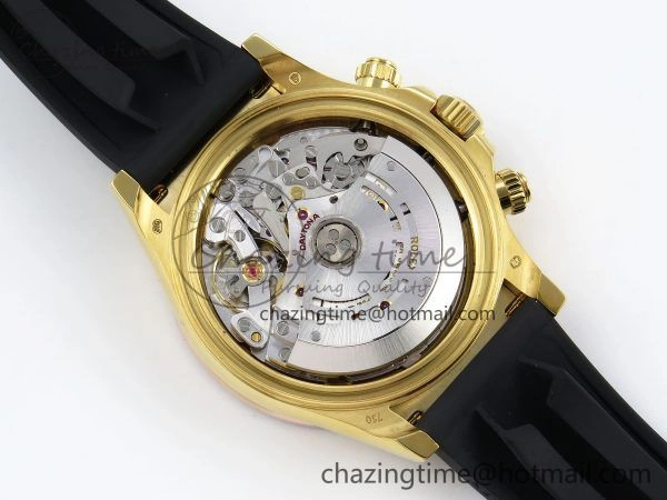Daytona 116518 YG Orange Crystal Bezel N6F Best Edition Black Dial on Oysterflex Strap SA4130