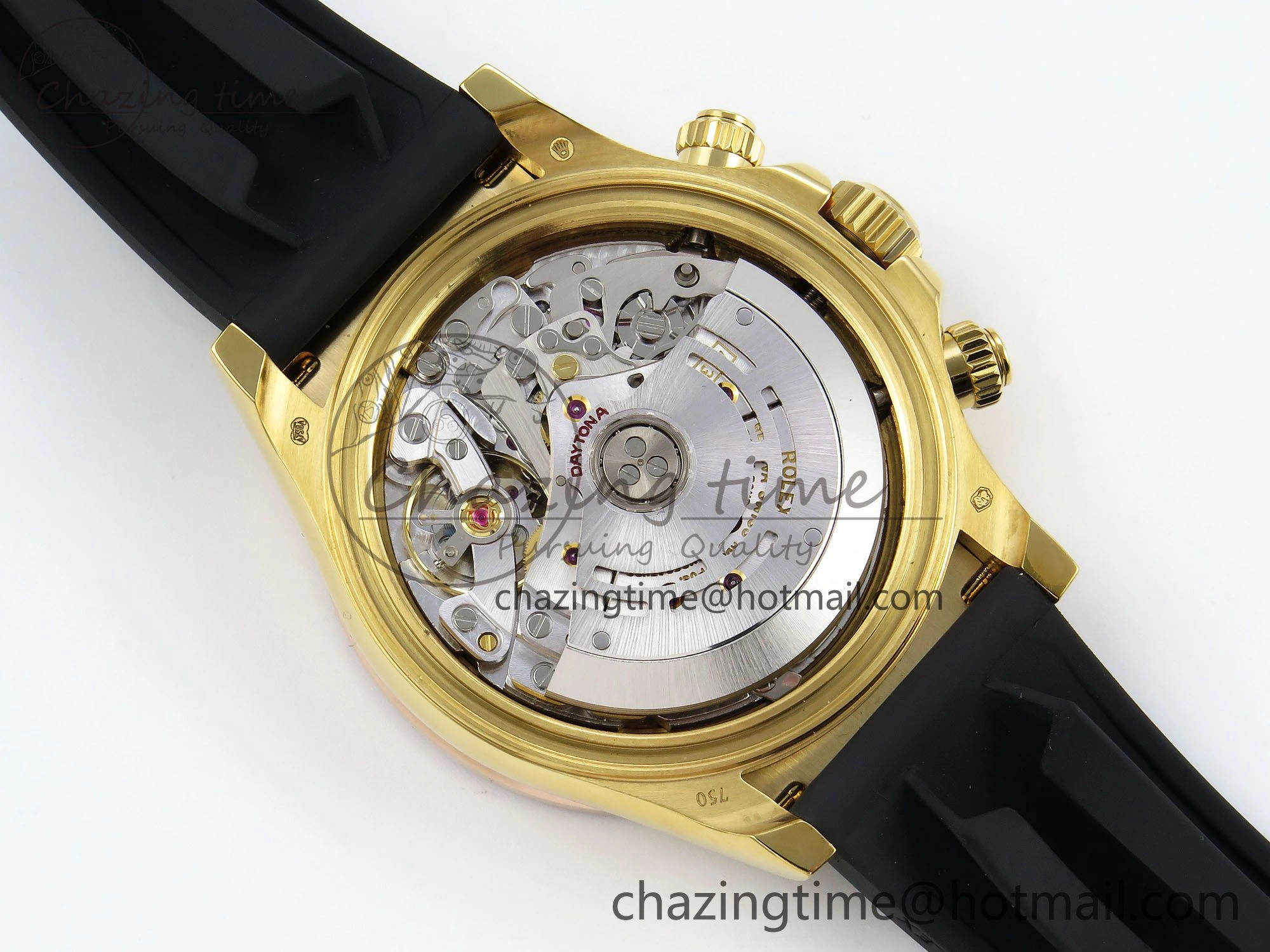 Daytona 116518 YG Orange Crystal Bezel N6F Best Edition Black Dial on Oysterflex Strap SA4130