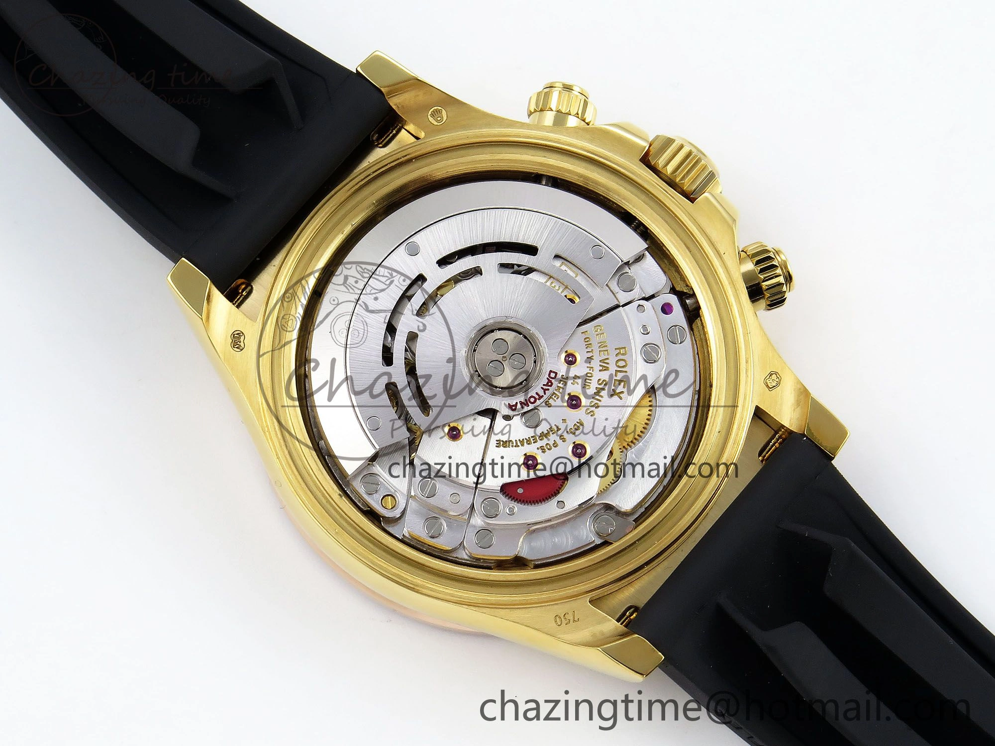 Daytona 116518 YG Orange Crystal Bezel N6F Best Edition Black Dial on Oysterflex Strap SA4130