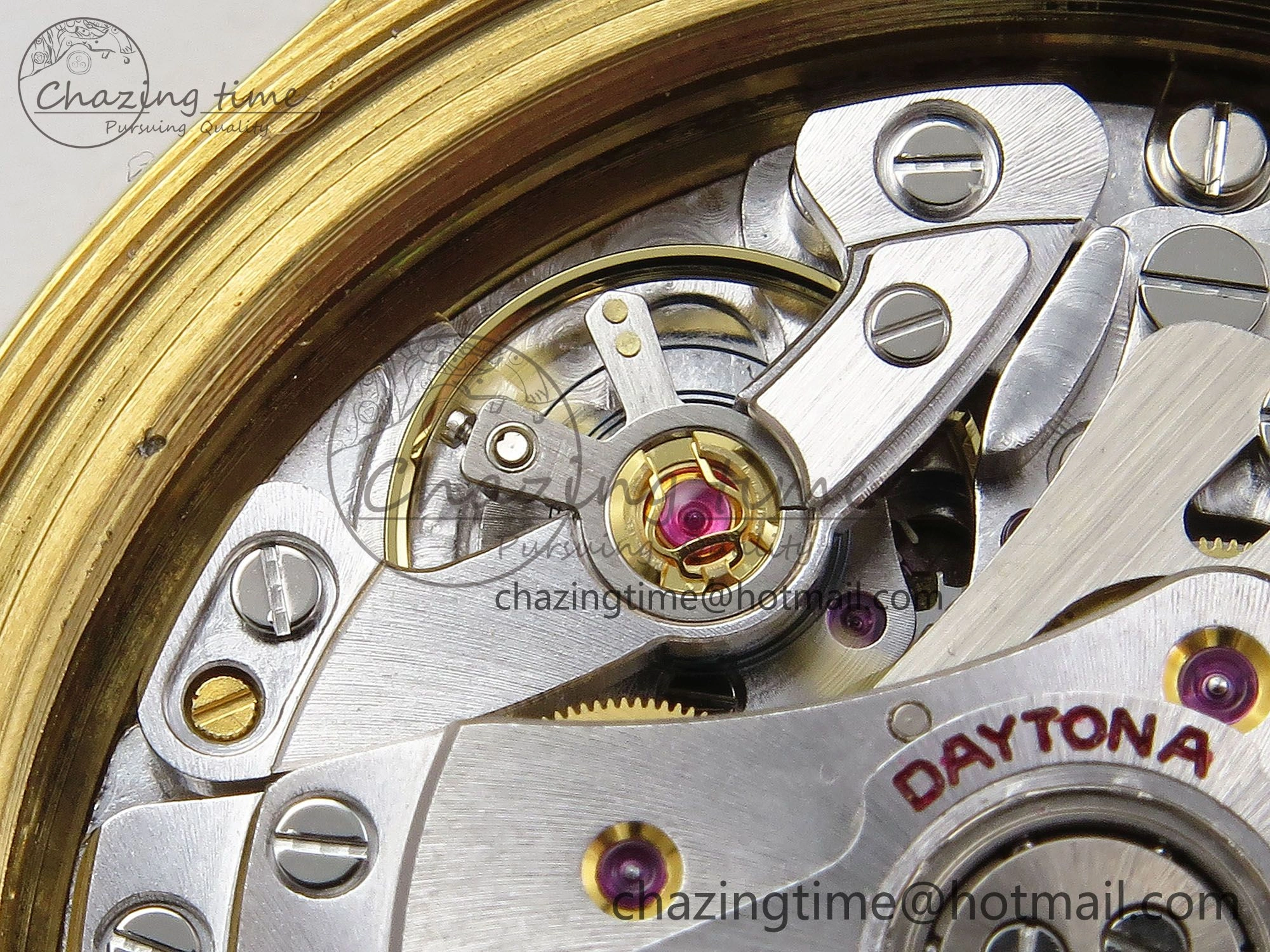 Daytona 116518 YG Orange Crystal Bezel N6F Best Edition Black Dial on Oysterflex Strap SA4130