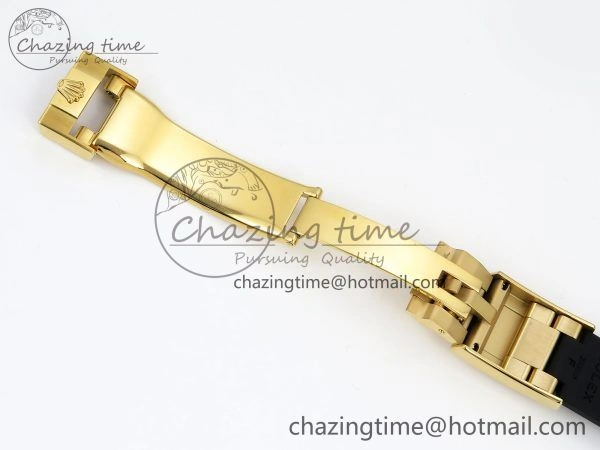 Daytona 116518 YG Orange Crystal Bezel N6F Best Edition Black Dial on Oysterflex Strap SA4130