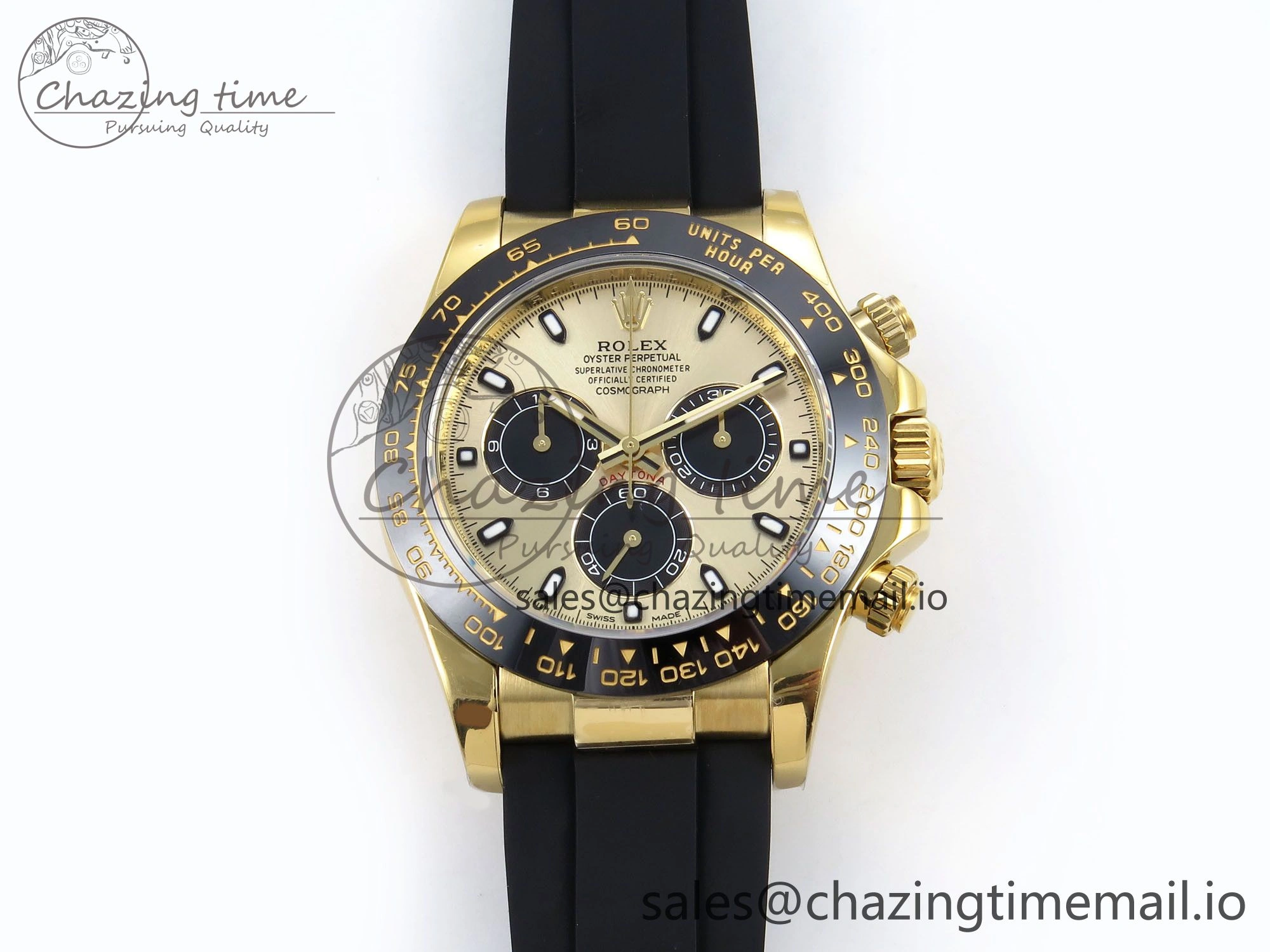 Daytona 116518 ZF 1:1 Best Edition Gold Dial on Oysterflex Strap SH4130（Gain Weight）