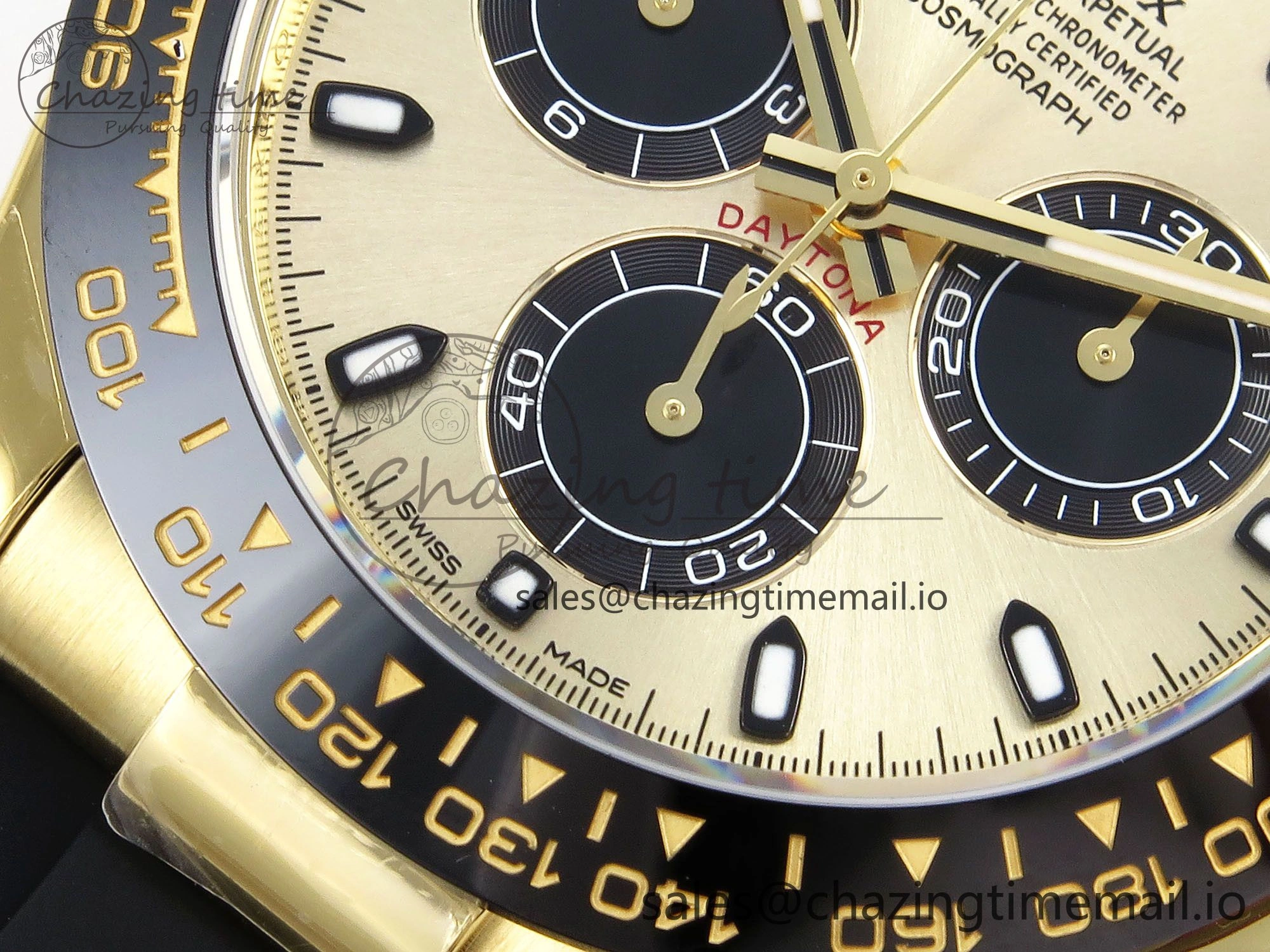Daytona 116518 ZF 1:1 Best Edition Gold Dial on Oysterflex Strap SH4130（Gain Weight）
