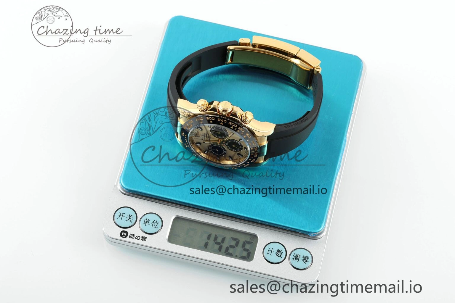 Daytona 116518 ZF 1:1 Best Edition Gold Dial on Oysterflex Strap SH4130（Gain Weight）