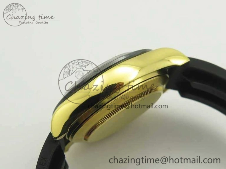 Daytona 116518LN YG JH Best White MOP Diam Dial On Rubber Strap A4130 (Free XS Rubber )