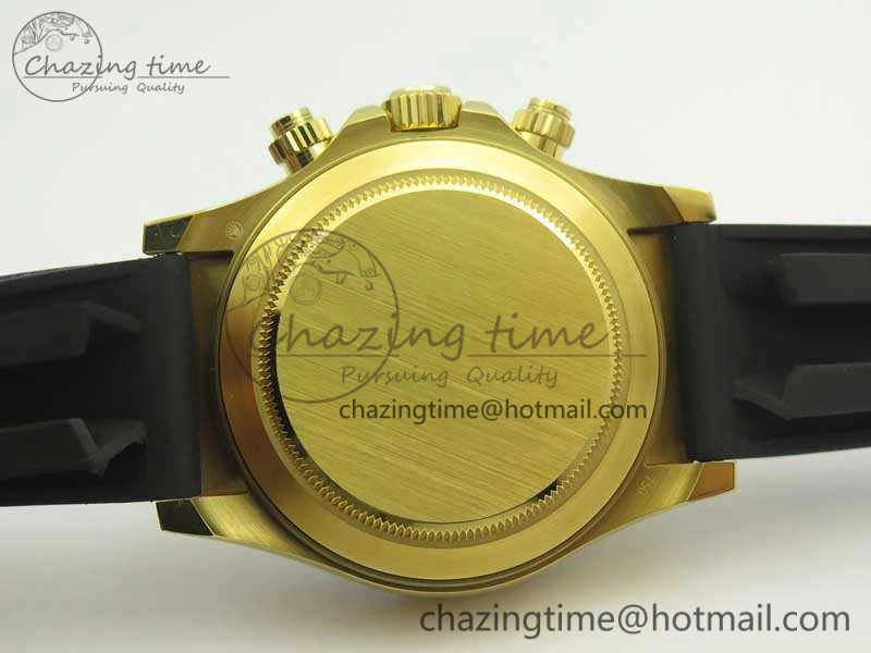 Daytona 116518LN YG JH Best White MOP Diam Dial On Rubber Strap A4130 (Free XS Rubber )