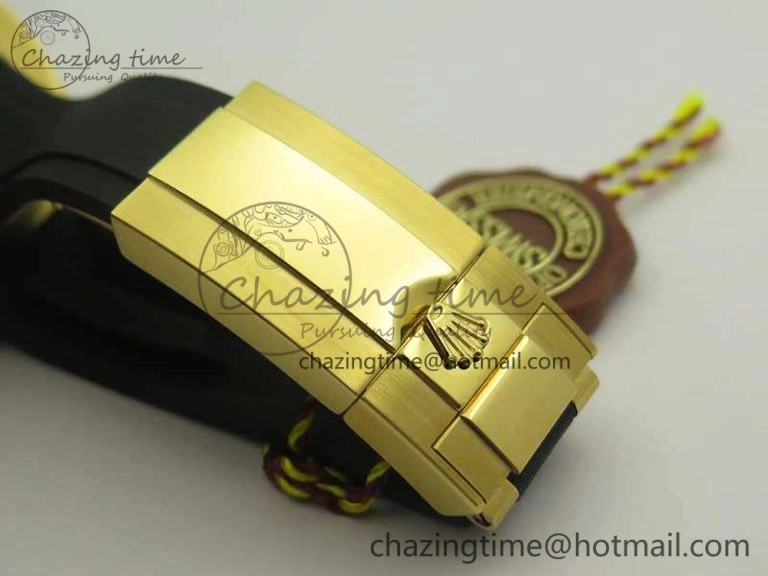 Daytona 116518LN YG JH Best White MOP Diam Dial On Rubber Strap A4130 (Free XS Rubber )