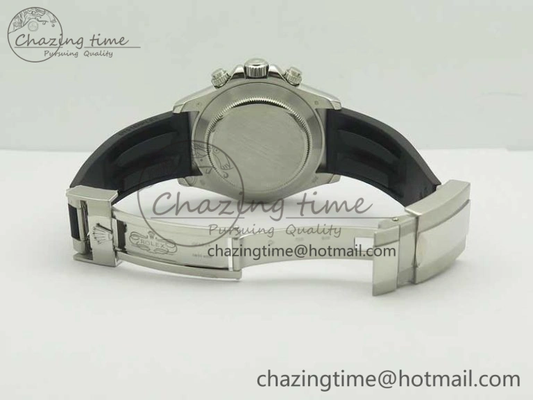 Daytona 116519 ARF 1:1 Best Edition 904L SS Case Gray Black Dial on Black Rubber Strap A4130 Super Clone V2