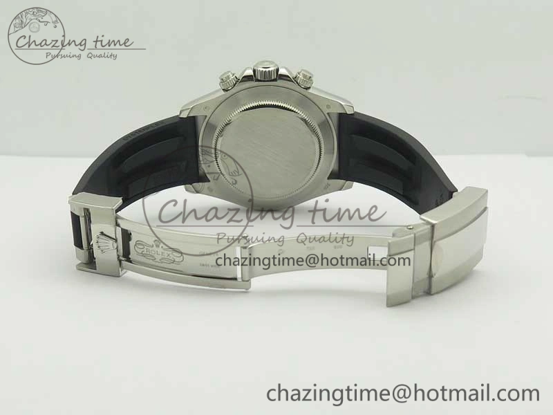 Daytona 116519 ARF 1:1 Best Edition 904L SS Case Gray Black Dial on Black Rubber Strap A4130 Super Clone V2