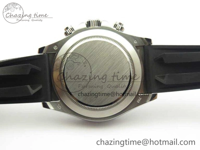 Daytona 116519 ARF Custom Made 904L SS Case Black Dial On Rubber Strap A4130 Super Clone