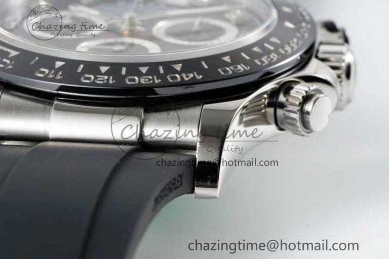 Daytona 116519 BTF 1:1 Best Edition Black Diamonds Dial on Oysterflex Rubber Strap SA4130
