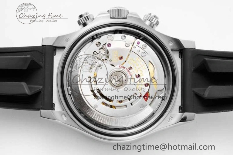 Daytona 116519 BTF 1:1 Best Edition Black Diamonds Dial on Oysterflex Rubber Strap SA4130