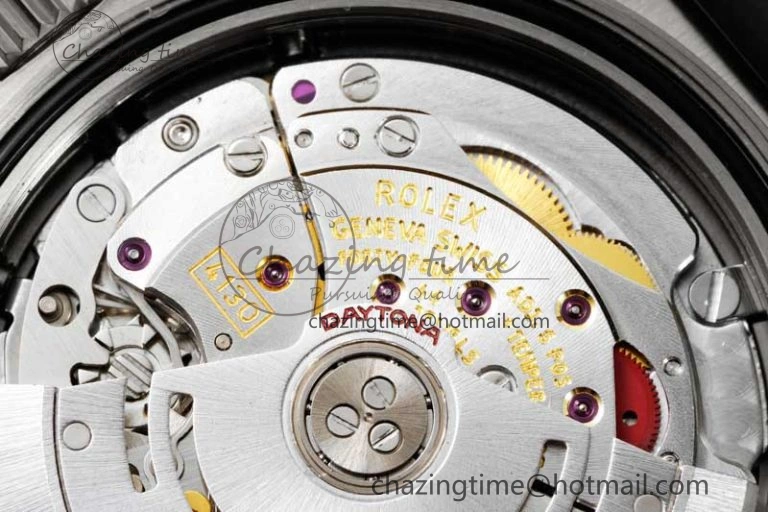 Daytona 116519 BTF 1:1 Best Edition Black Diamonds Dial on Oysterflex Rubber Strap SA4130