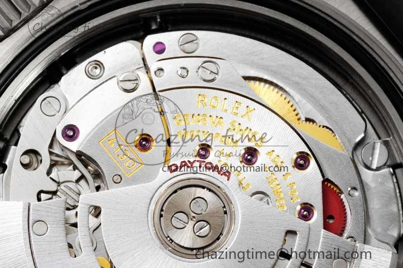 Daytona 116519 BTF 1:1 Best Edition Black Diamonds Dial on Oysterflex Rubber Strap SA4130