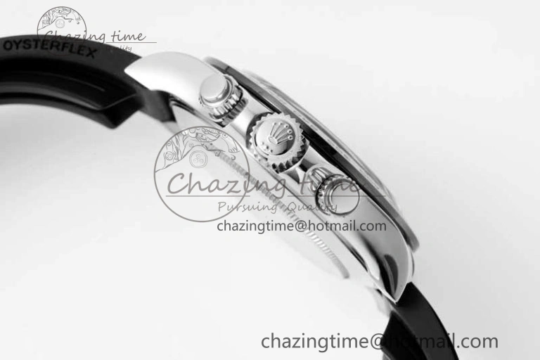 Daytona 116519 BTF 1:1 Best Edition Black Diamonds Dial on Oysterflex Rubber Strap SA4130