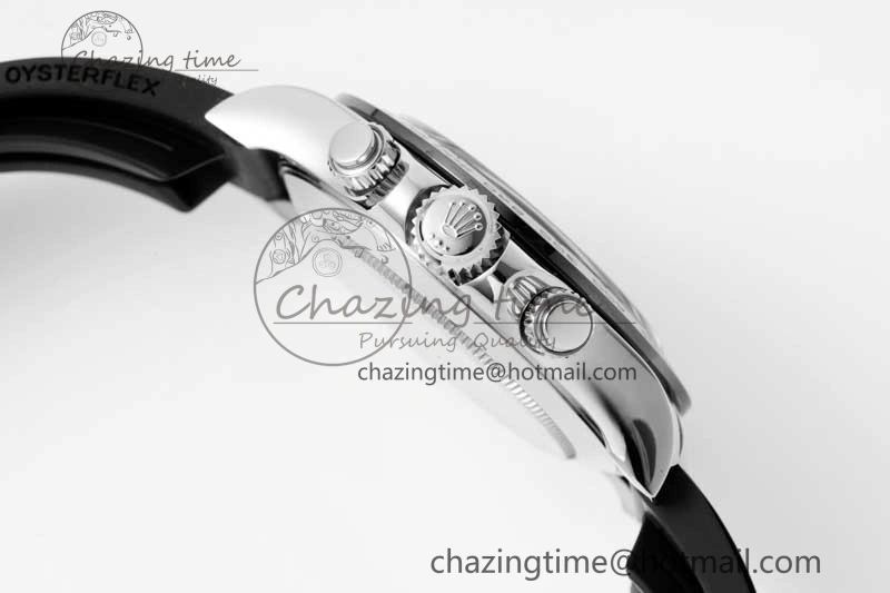 Daytona 116519 BTF 1:1 Best Edition Black Diamonds Dial on Oysterflex Rubber Strap SA4130