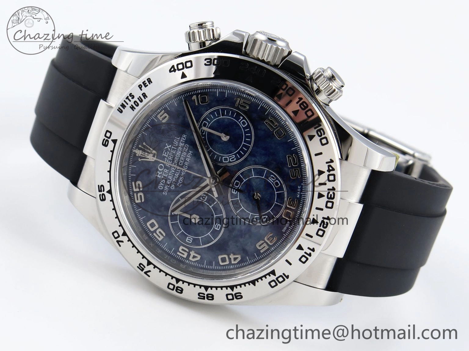 Daytona 116519 Clean 1:1 Best Edition 904L SS Case and Bracelet Blue Sodalite Dial on Oysterflex SA4130 V2