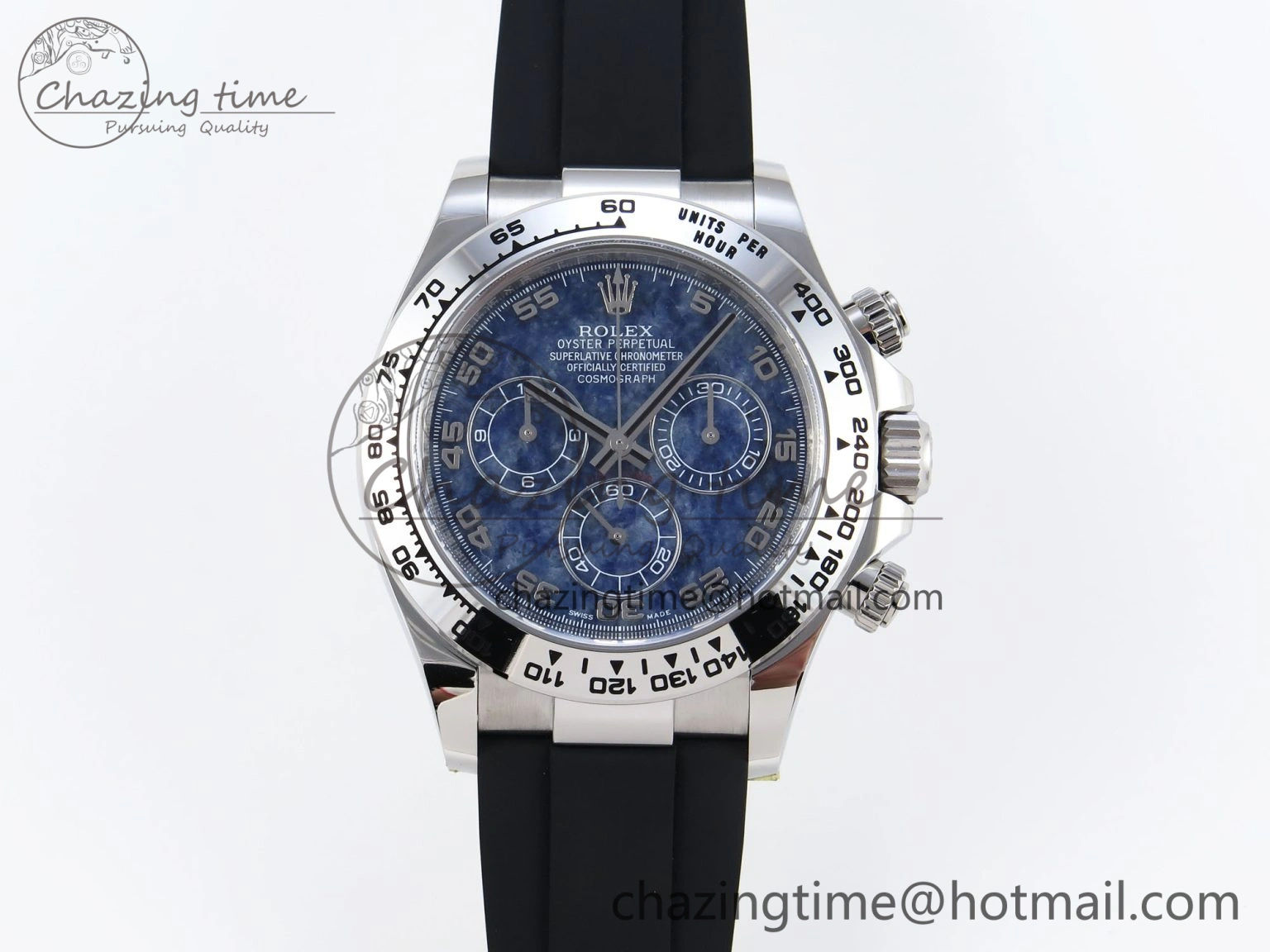 Daytona 116519 Clean 1:1 Best Edition 904L SS Case and Bracelet Blue Sodalite Dial on Oysterflex SA4130 V2