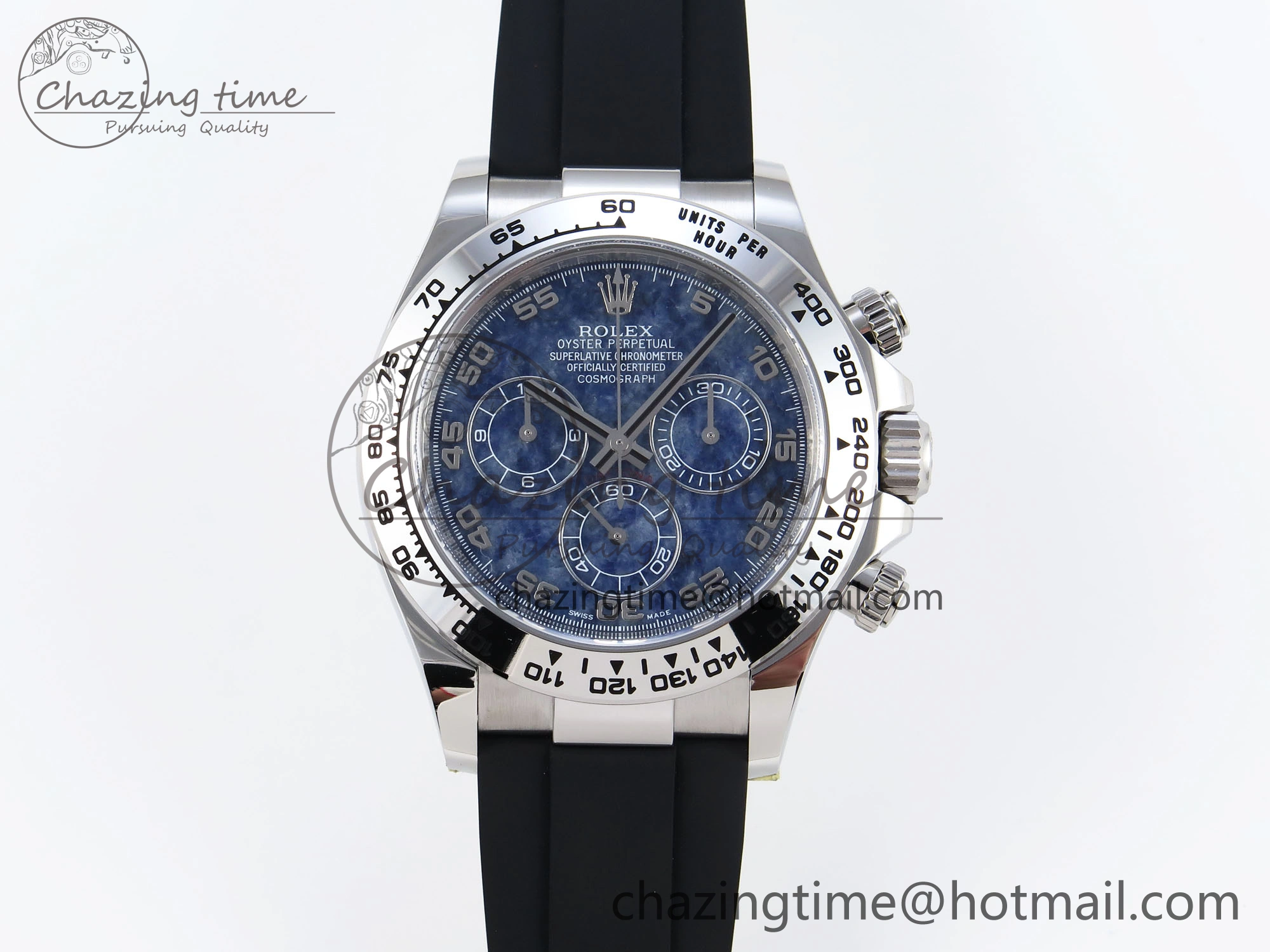 Daytona 116519 Clean 1:1 Best Edition 904L SS Case and Bracelet Blue Sodalite Dial on Oysterflex SA4130 V2