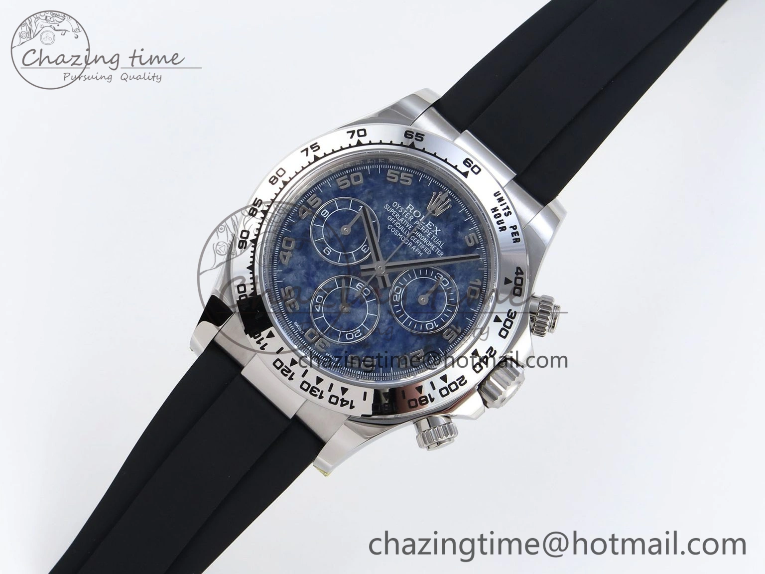 Daytona 116519 Clean 1:1 Best Edition 904L SS Case and Bracelet Blue Sodalite Dial on Oysterflex SA4130 V2