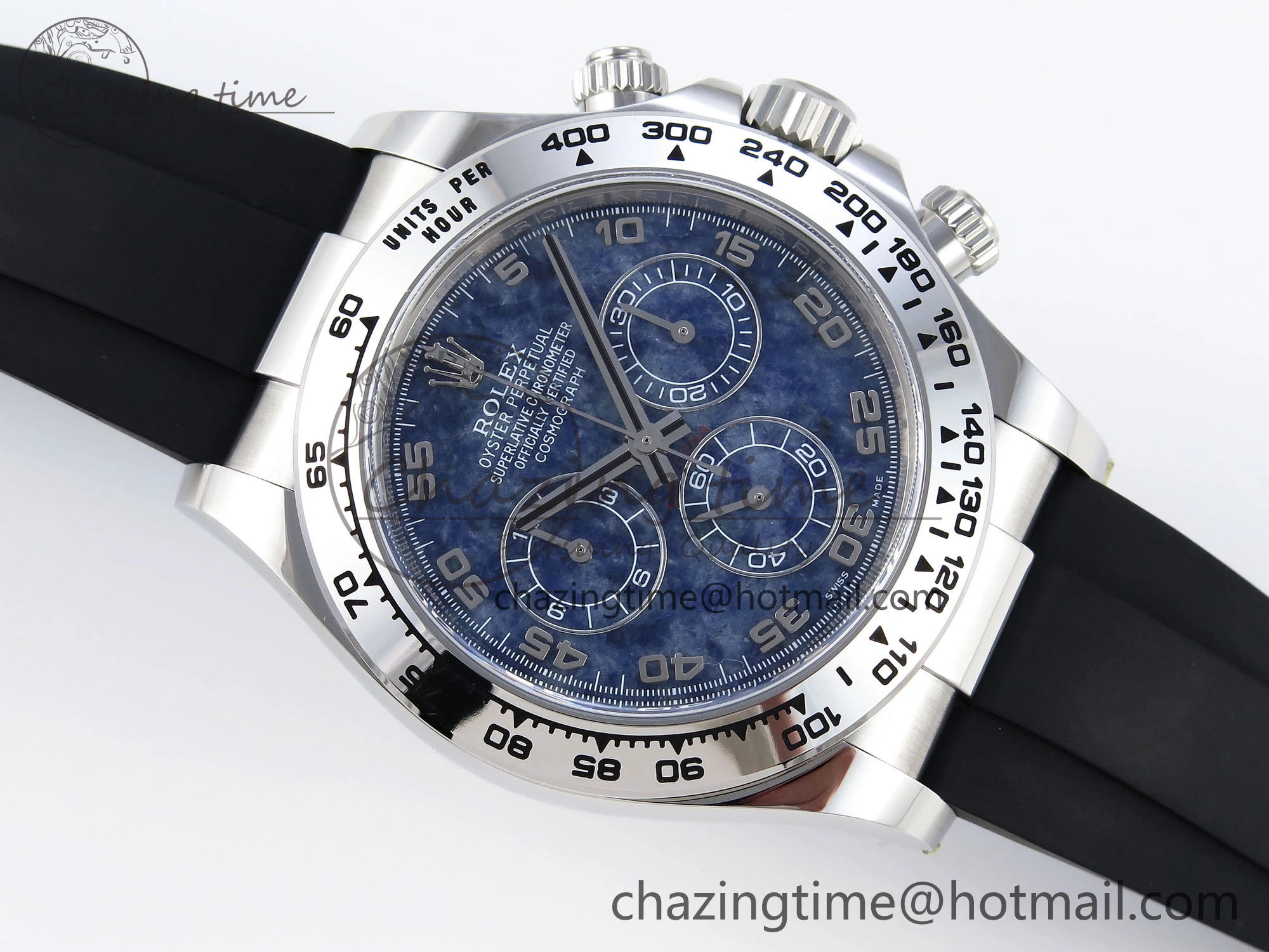 Daytona 116519 Clean 1:1 Best Edition 904L SS Case and Bracelet Blue Sodalite Dial on Oysterflex SA4130 V2