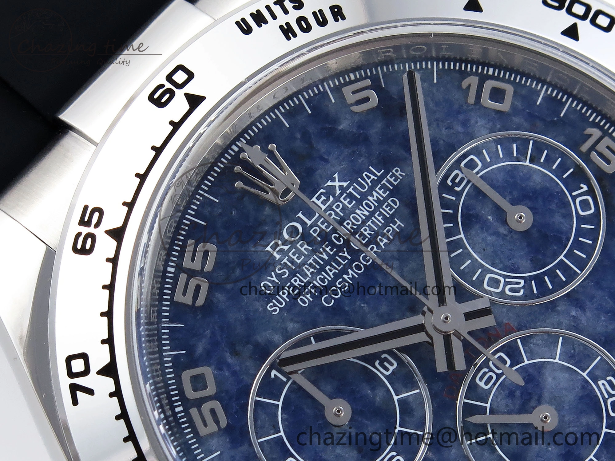 Daytona 116519 Clean 1:1 Best Edition 904L SS Case and Bracelet Blue Sodalite Dial on Oysterflex SA4130 V2