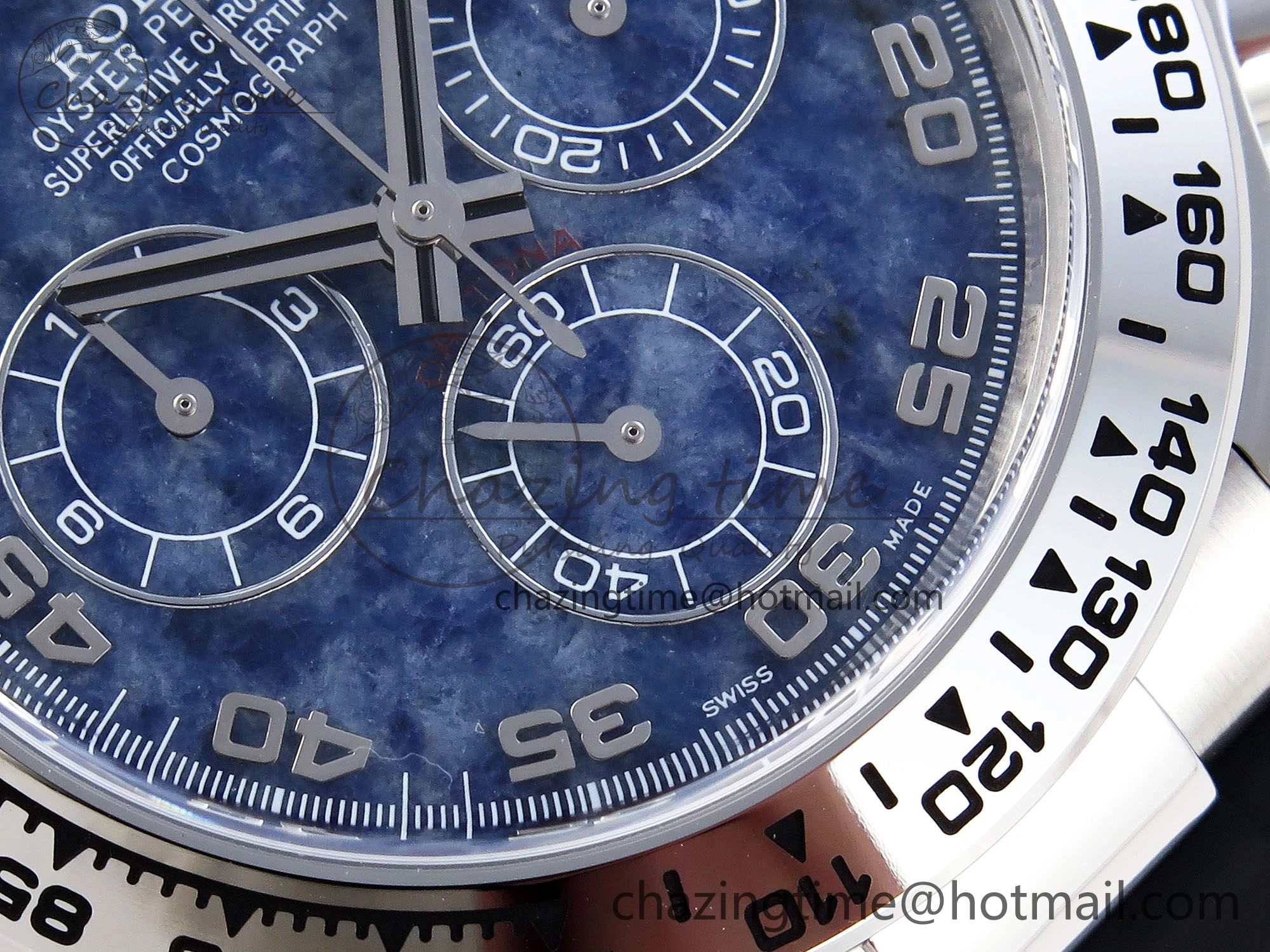 Daytona 116519 Clean 1:1 Best Edition 904L SS Case and Bracelet Blue Sodalite Dial on Oysterflex SA4130 V2