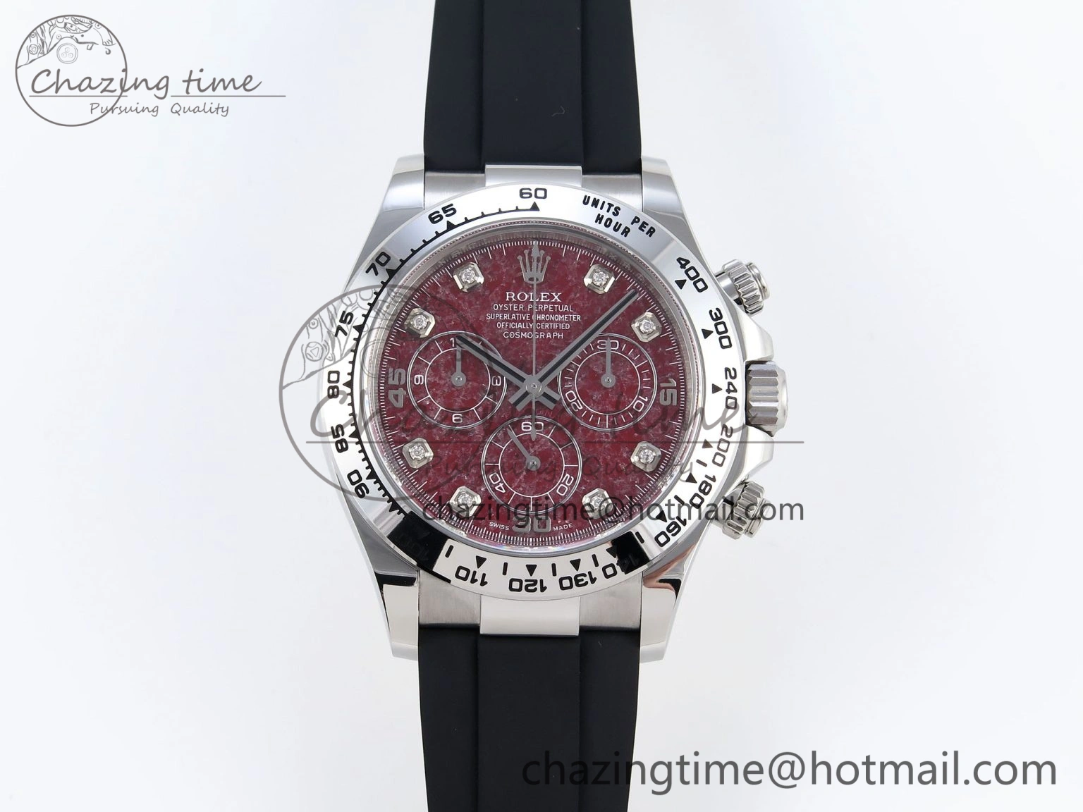 Daytona 116519 Clean 1:1 Best Edition 904L SS Case and Bracelet Red Sodalite Dial on Oysterflex SA4130 V2