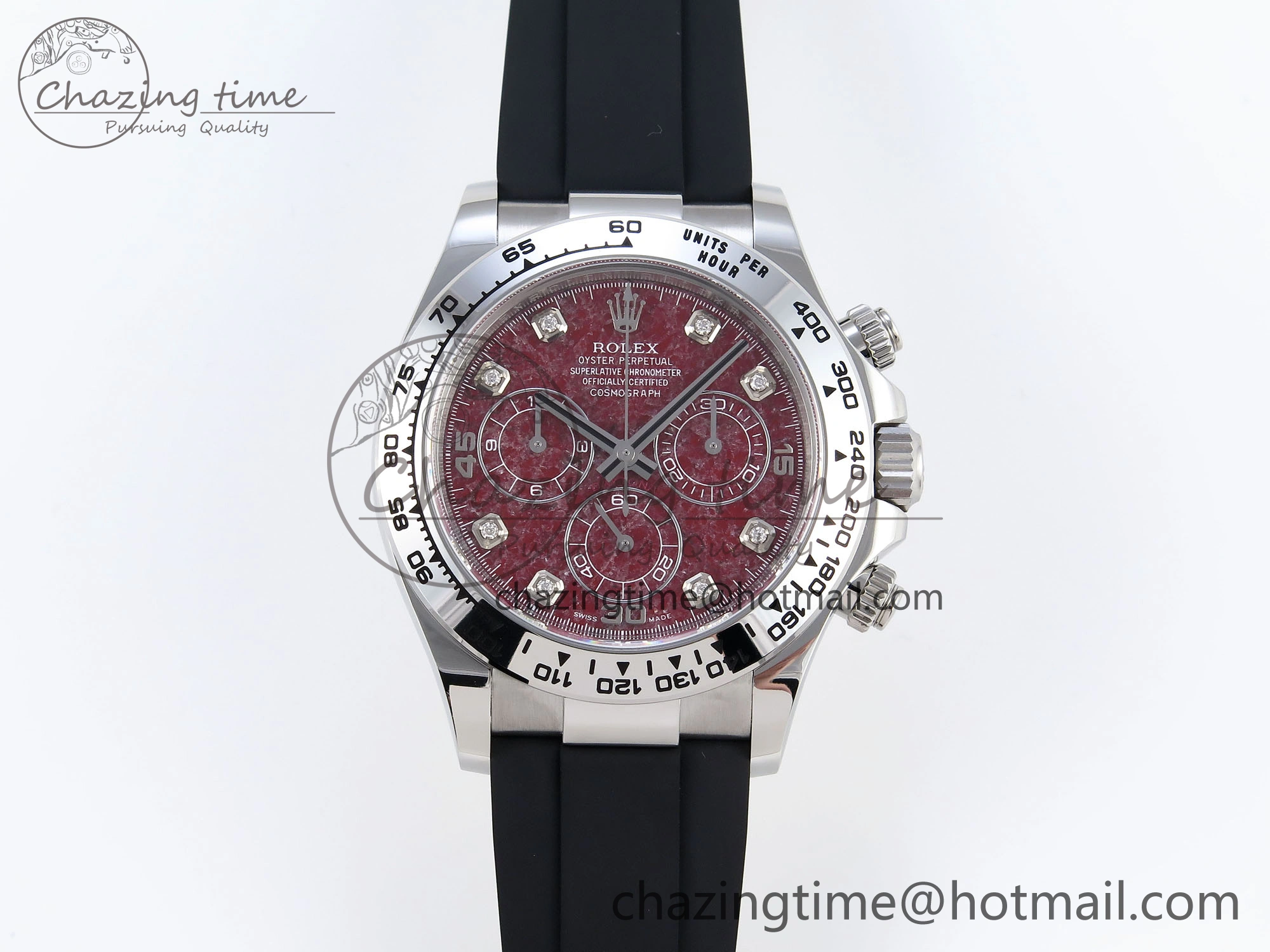Daytona 116519 Clean 1:1 Best Edition 904L SS Case and Bracelet Red Sodalite Dial on Oysterflex SA4130 V2