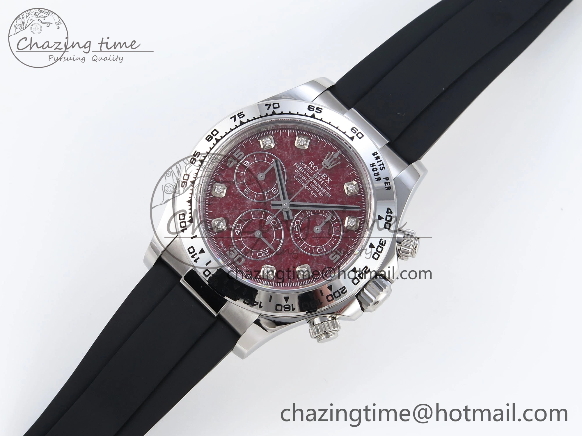 Daytona 116519 Clean 1:1 Best Edition 904L SS Case and Bracelet Red Sodalite Dial on Oysterflex SA4130 V2