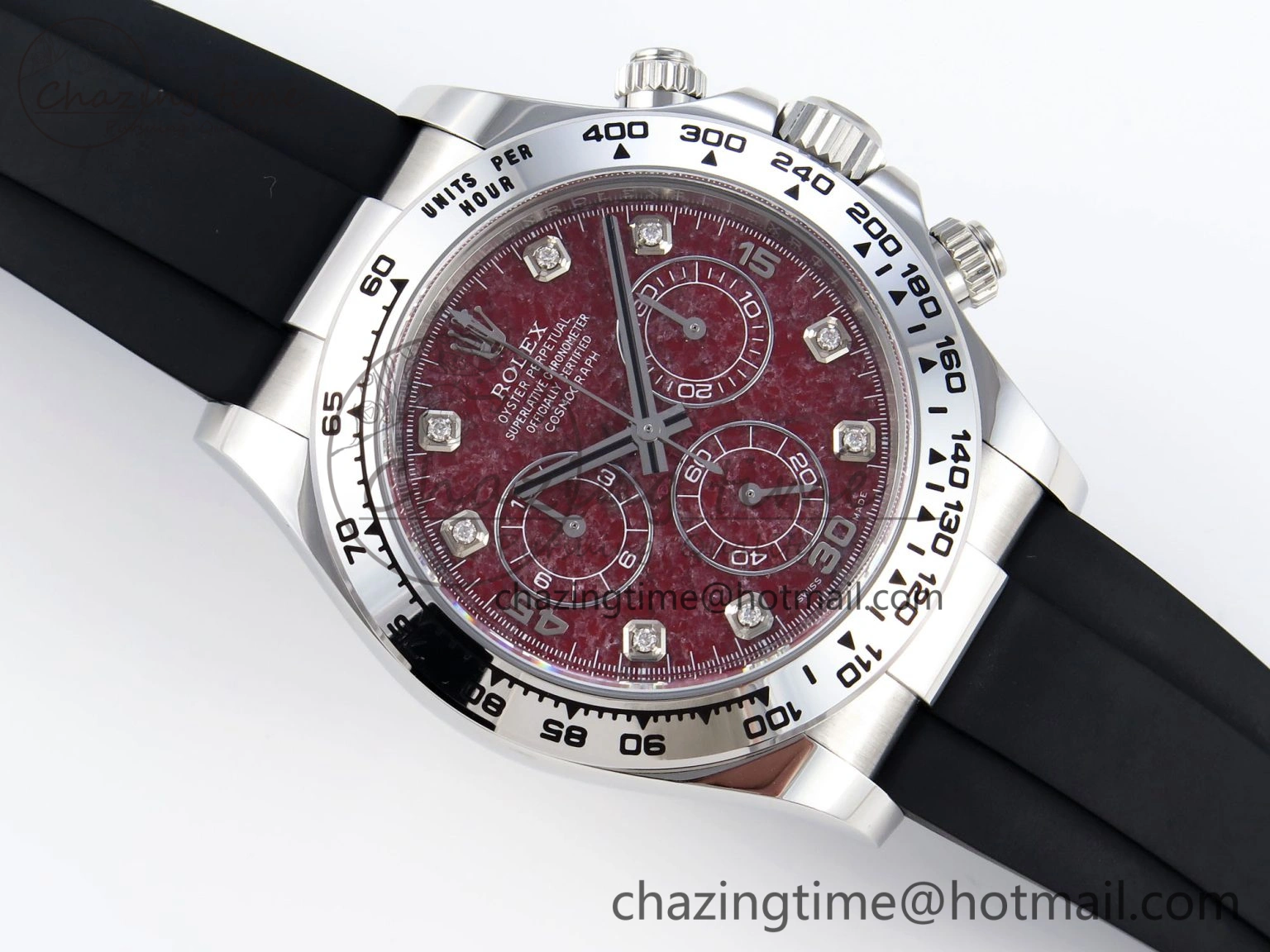 Daytona 116519 Clean 1:1 Best Edition 904L SS Case and Bracelet Red Sodalite Dial on Oysterflex SA4130 V2