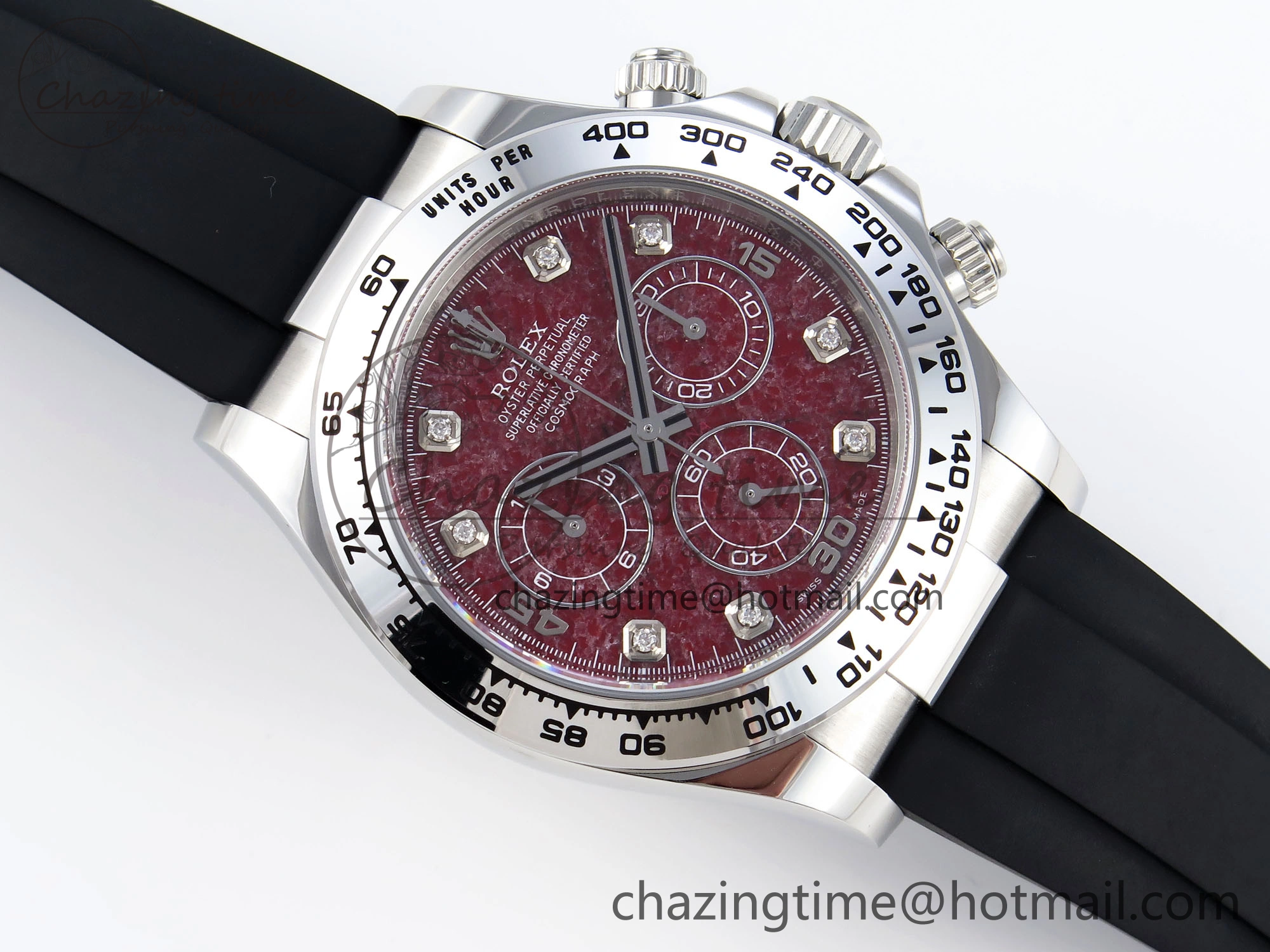 Daytona 116519 Clean 1:1 Best Edition 904L SS Case and Bracelet Red Sodalite Dial on Oysterflex SA4130 V2