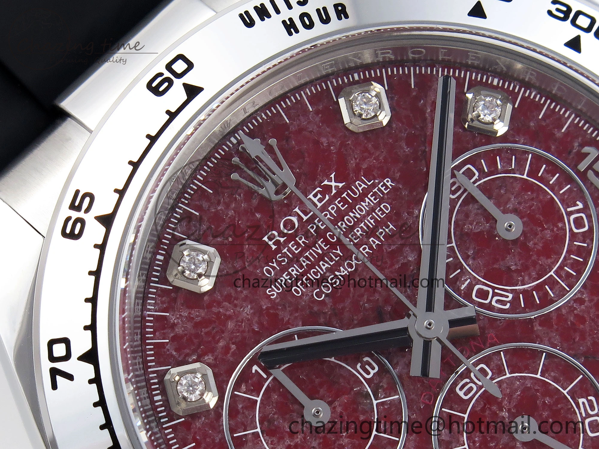 Daytona 116519 Clean 1:1 Best Edition 904L SS Case and Bracelet Red Sodalite Dial on Oysterflex SA4130 V2