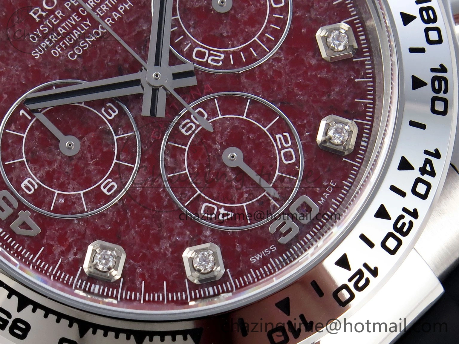 Daytona 116519 Clean 1:1 Best Edition 904L SS Case and Bracelet Red Sodalite Dial on Oysterflex SA4130 V2