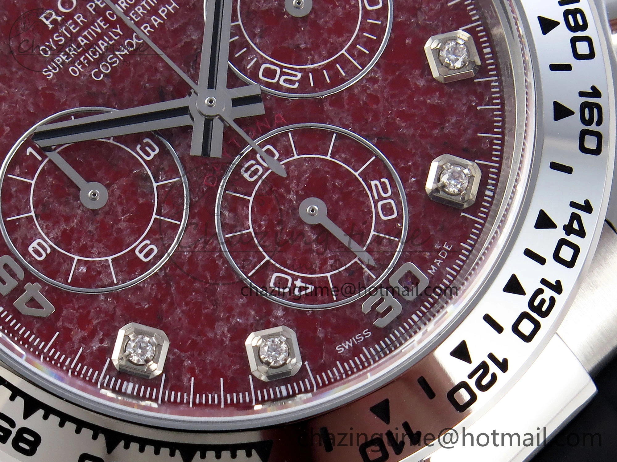 Daytona 116519 Clean 1:1 Best Edition 904L SS Case and Bracelet Red Sodalite Dial on Oysterflex SA4130 V2