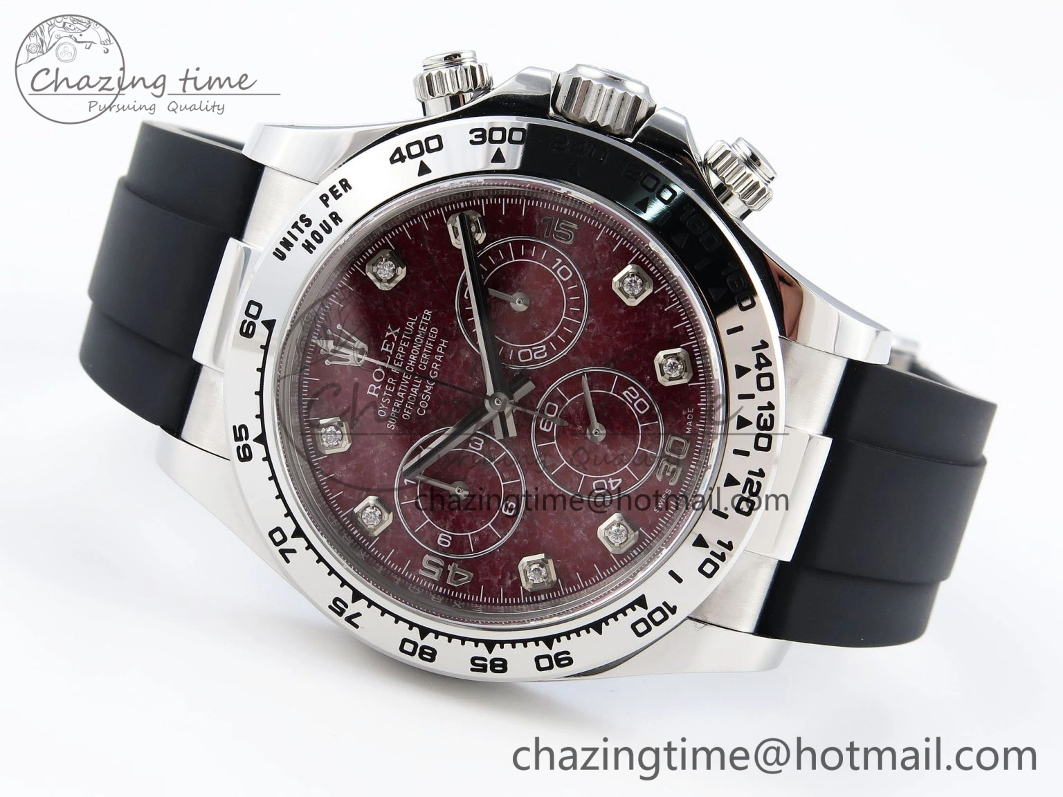 Daytona 116519 Clean 1:1 Best Edition 904L SS Case and Bracelet Red Sodalite Dial on Oysterflex SA4130 V2